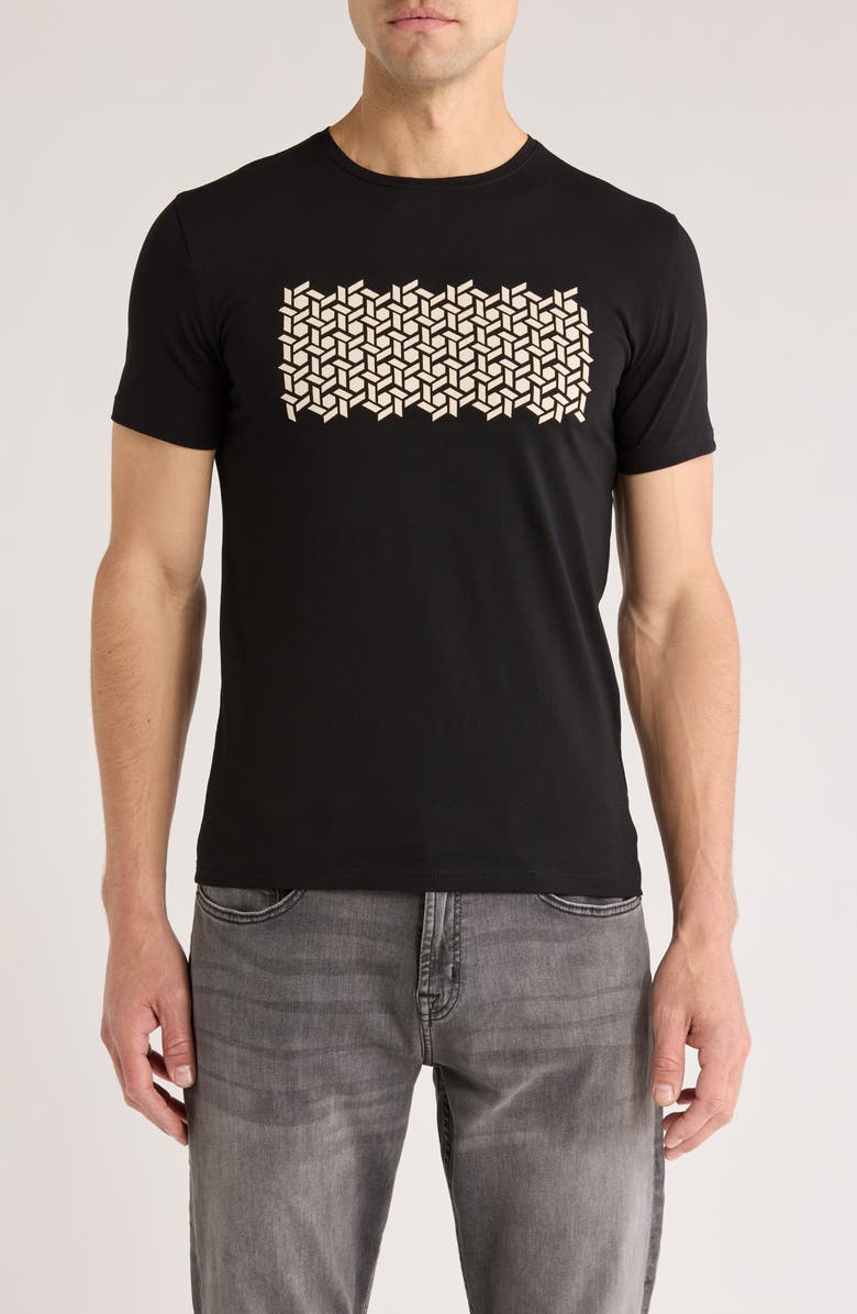 T.R. PREMIUM Abstract Graphic T-Shirt, Main, color, Black