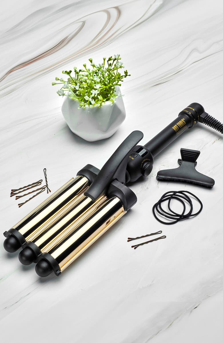 HOT TOOLS 24K Gold 3 Barrel Waver, Alternate, color, 24K Gold