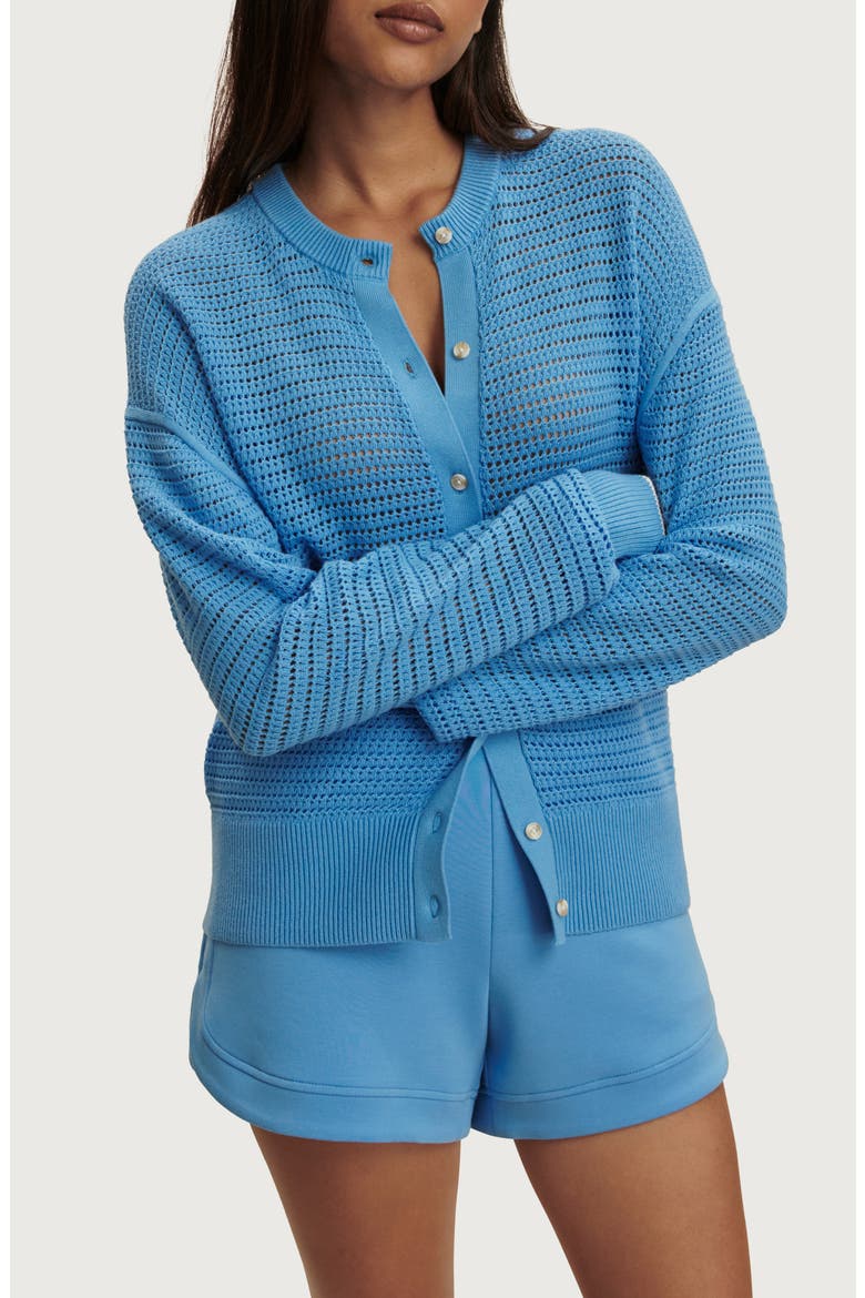 Pembroke Knit Cardigan, Main, color, AZURE BLUE