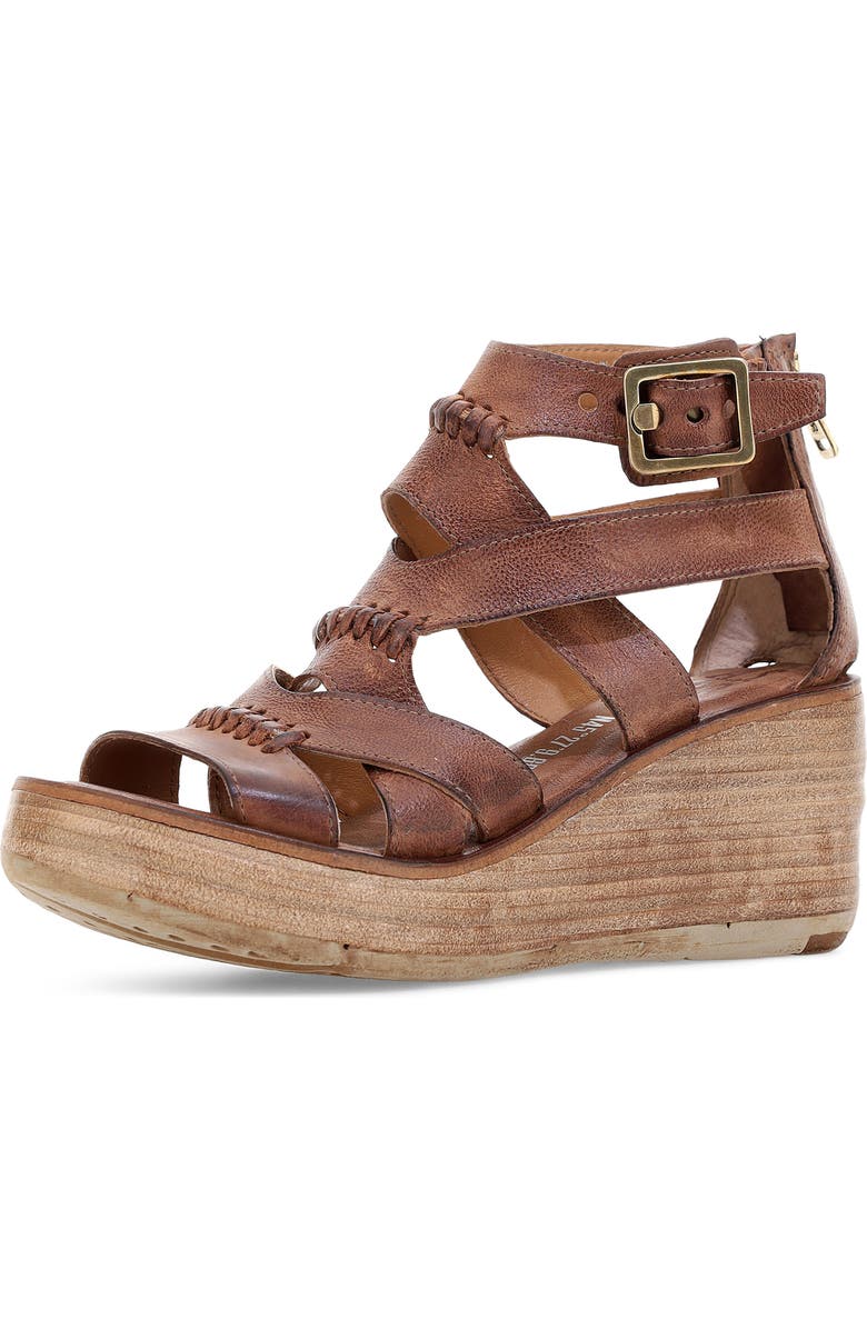 A.S.98 Norman Platform Wedge Sandal, Main, color, Whiskey