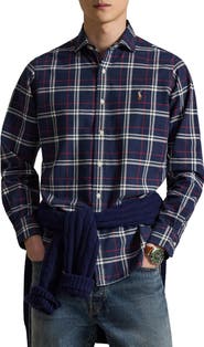 Polo Ralph Lauren Plaid Long Sleeve Cotton Oxford Shirt