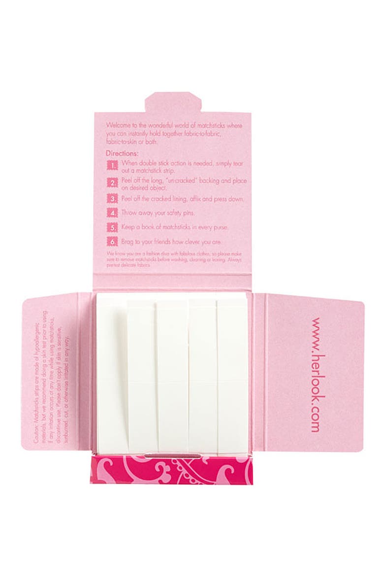 'Matchsticks Double Stick Tricks' Clothing Tape, Main, color, CLEAR