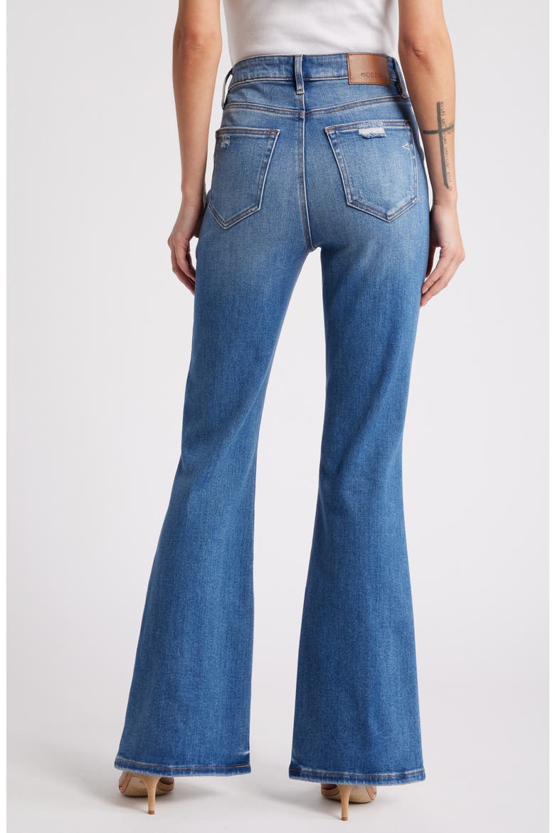 High Waist Flare Jeans, Alternate, color, MEDIUM WASH