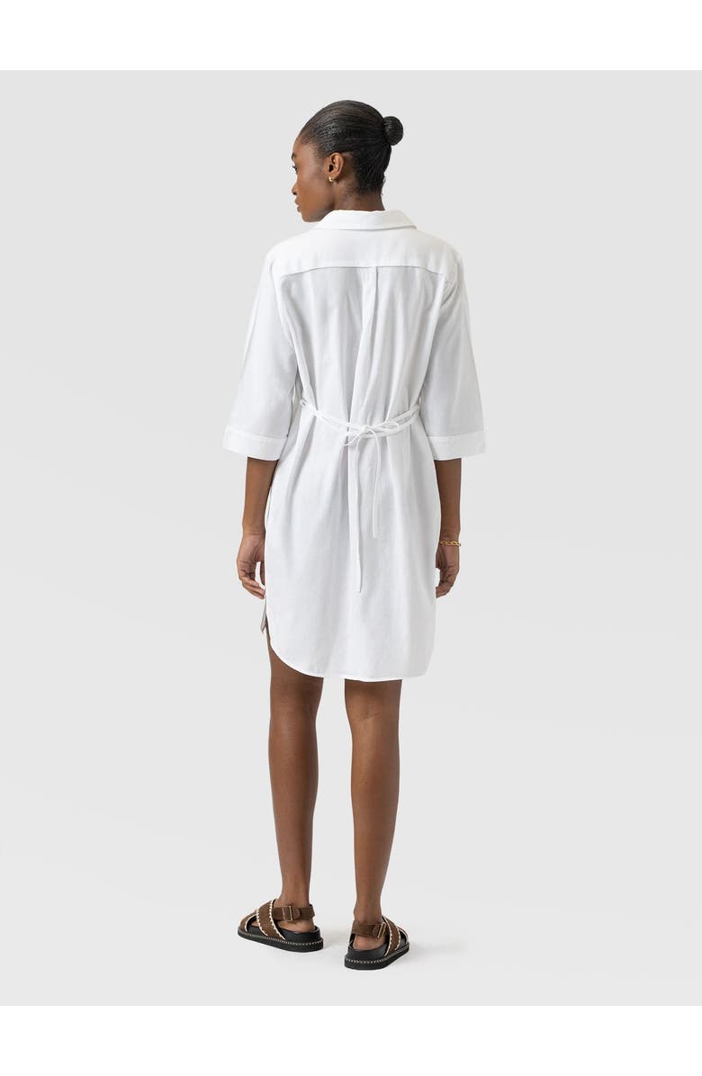 Saint + Sofia Stevie Shirt Dress, Alternate, color, White