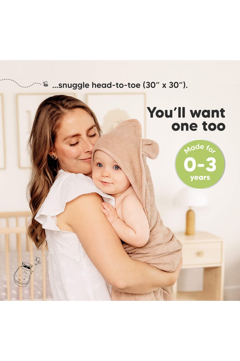 2-Pack Snuggle Hooded Towels, Alternate, color, Almond