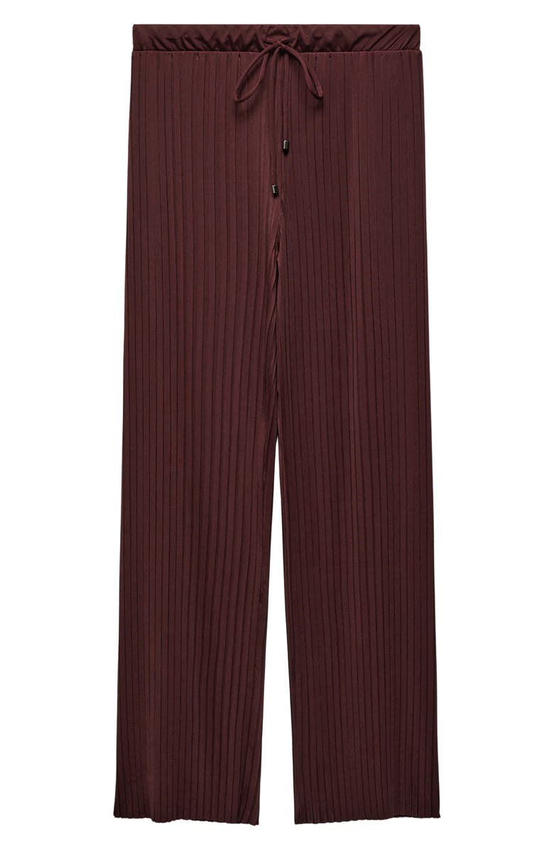 MANGO Forest Pleated Straight Leg Drawstring Pants, Alternate, color,