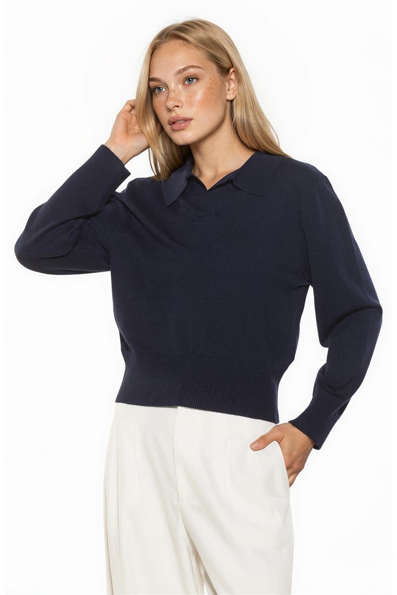 Jessica Collared Sweater, Alternate, color, NAVY