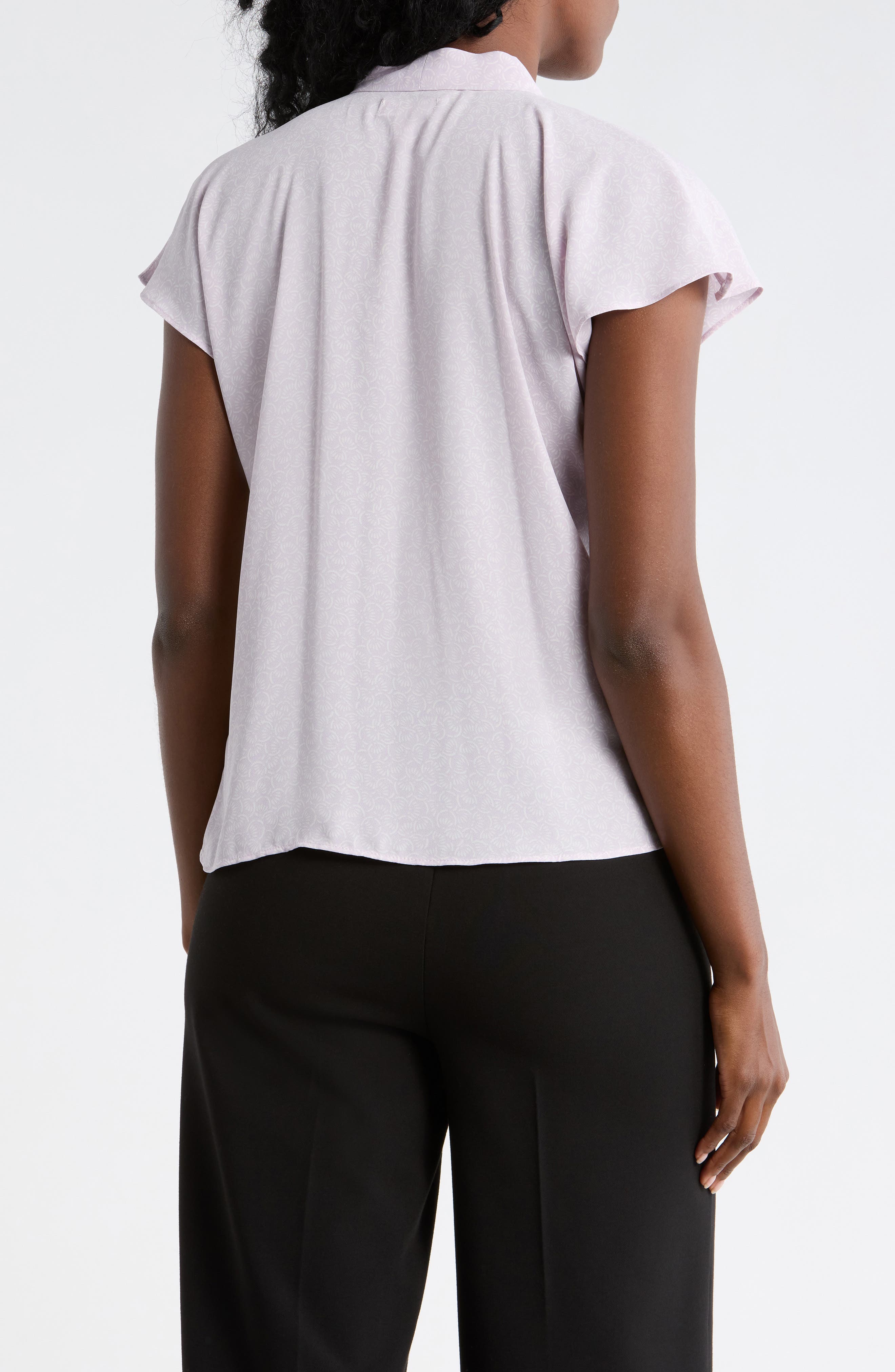 NORDSTROM RACK Tie Neck Flutter Sleeve Top (Women) | Nordstromrack