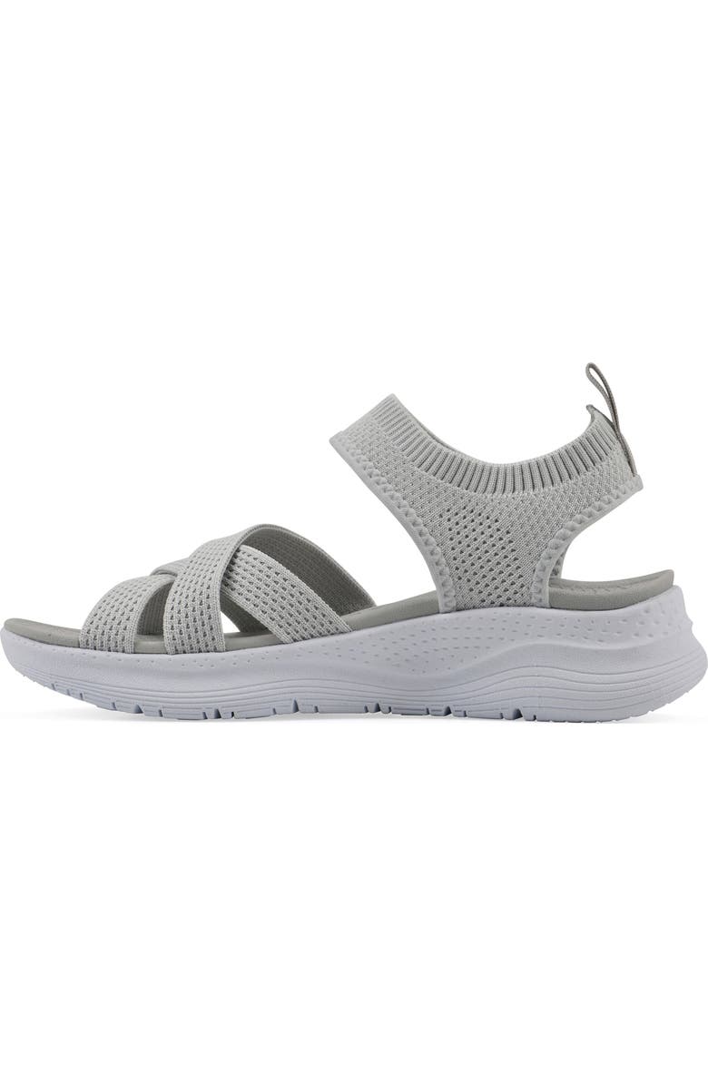 CLIFFS BY WHITE MOUNTAIN Charry Knit Sandal, Alternate, color, Light Grey Fabric