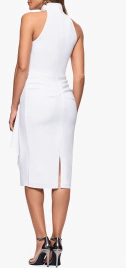 Cascade Ruffle Cocktail Sheath Dress
