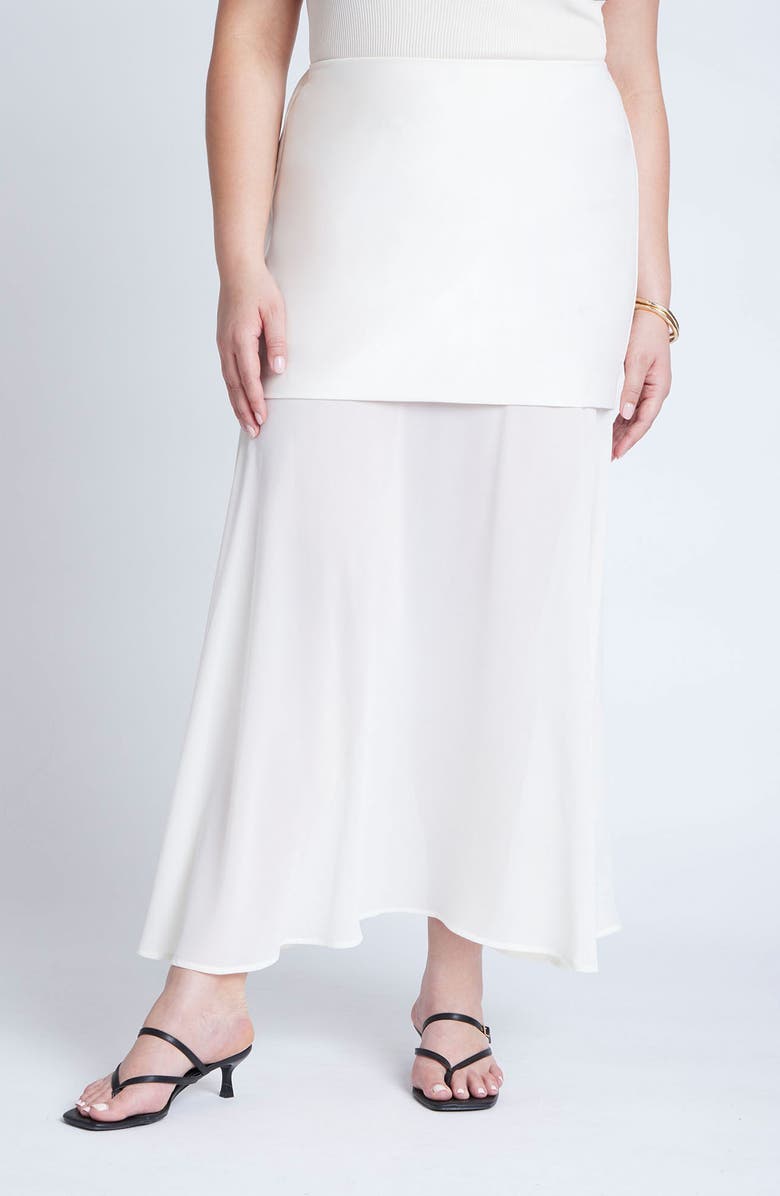 ELOQUII Twofer Maxi Skirt, Main, color, 