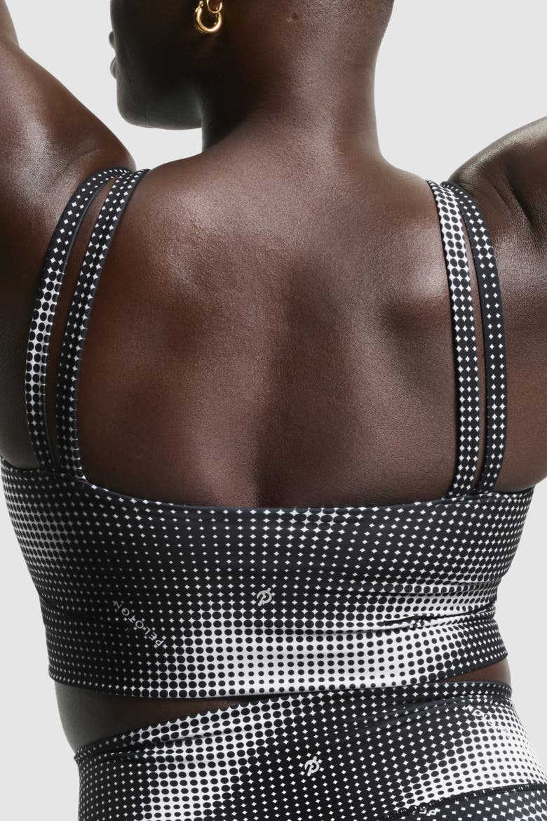 Cadent Strappy Open Back Bra, Alternate, color, Halftone Black Print