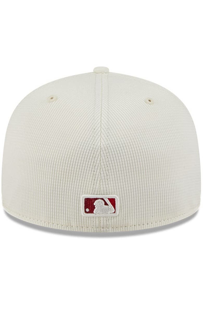 New Era Men's New Era Cream/Red Los Angeles Angels City Connect Batting Practice 59FIFTY Fitted Hat, Alternate, color, Cream