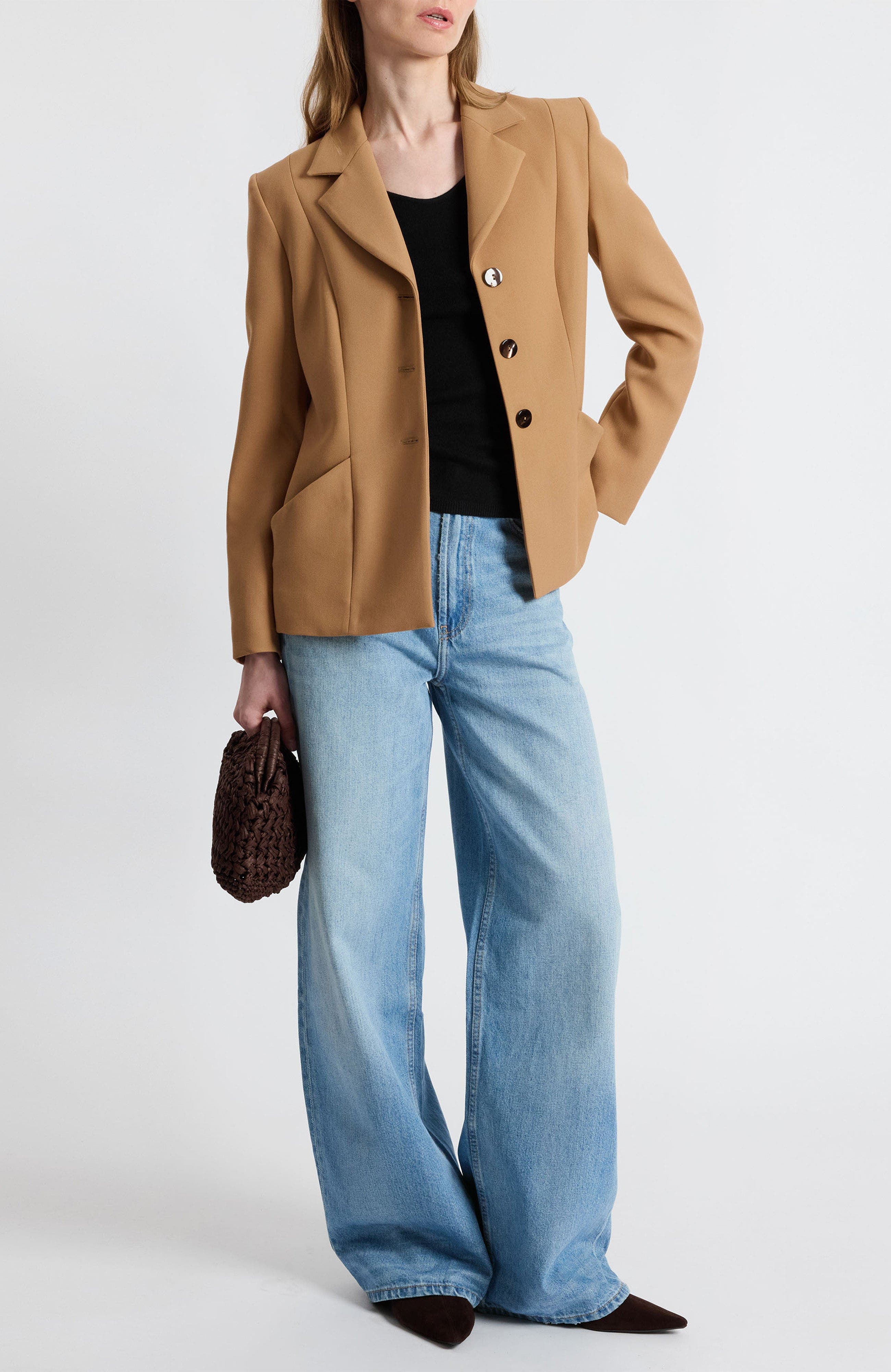 Febe Crepe Jacket with Bucket Pockets - image 2