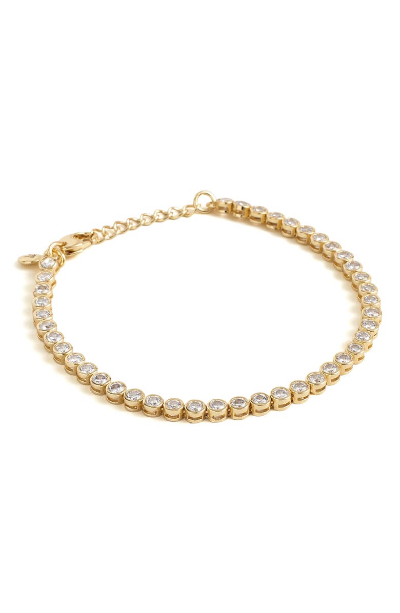 Madewell Tennis Bracelet, Main, color, Pale Gold