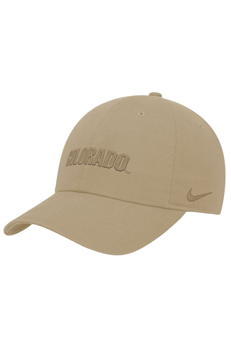 Men's Nike Beige Colorado Buffaloes Club Adjustable Hat, Main, color, Beige