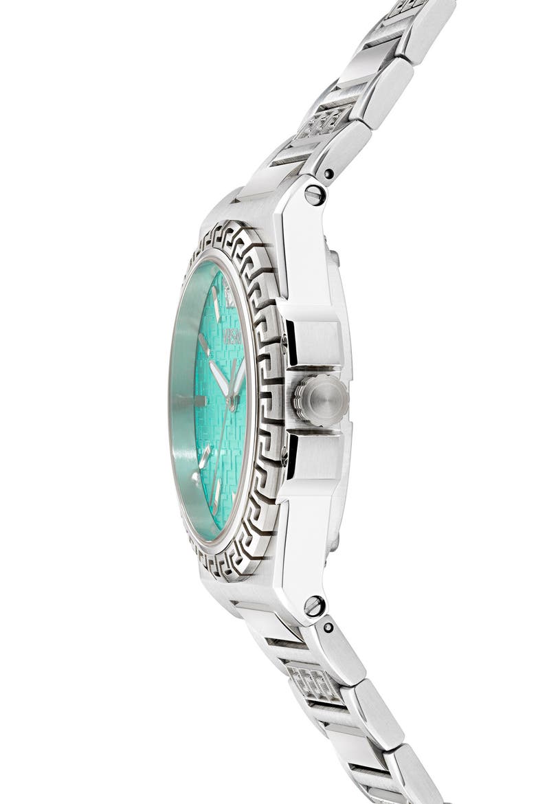 Greca Reaction Bracelet Watch, 38mm, Alternate, color, STAINLESS STEEL
