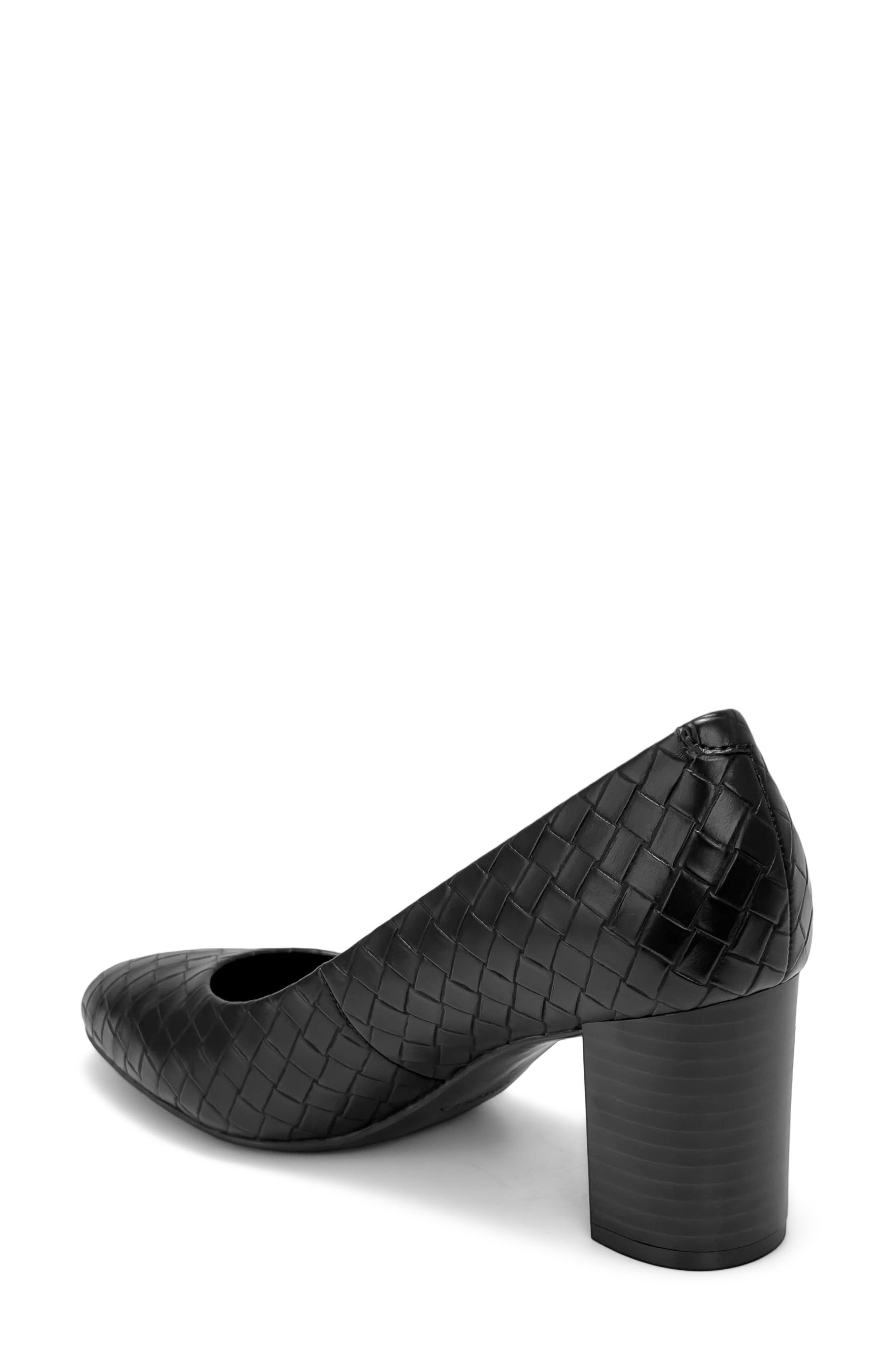 Betsy Faux Leather Pump, Alternate, color, BLACK