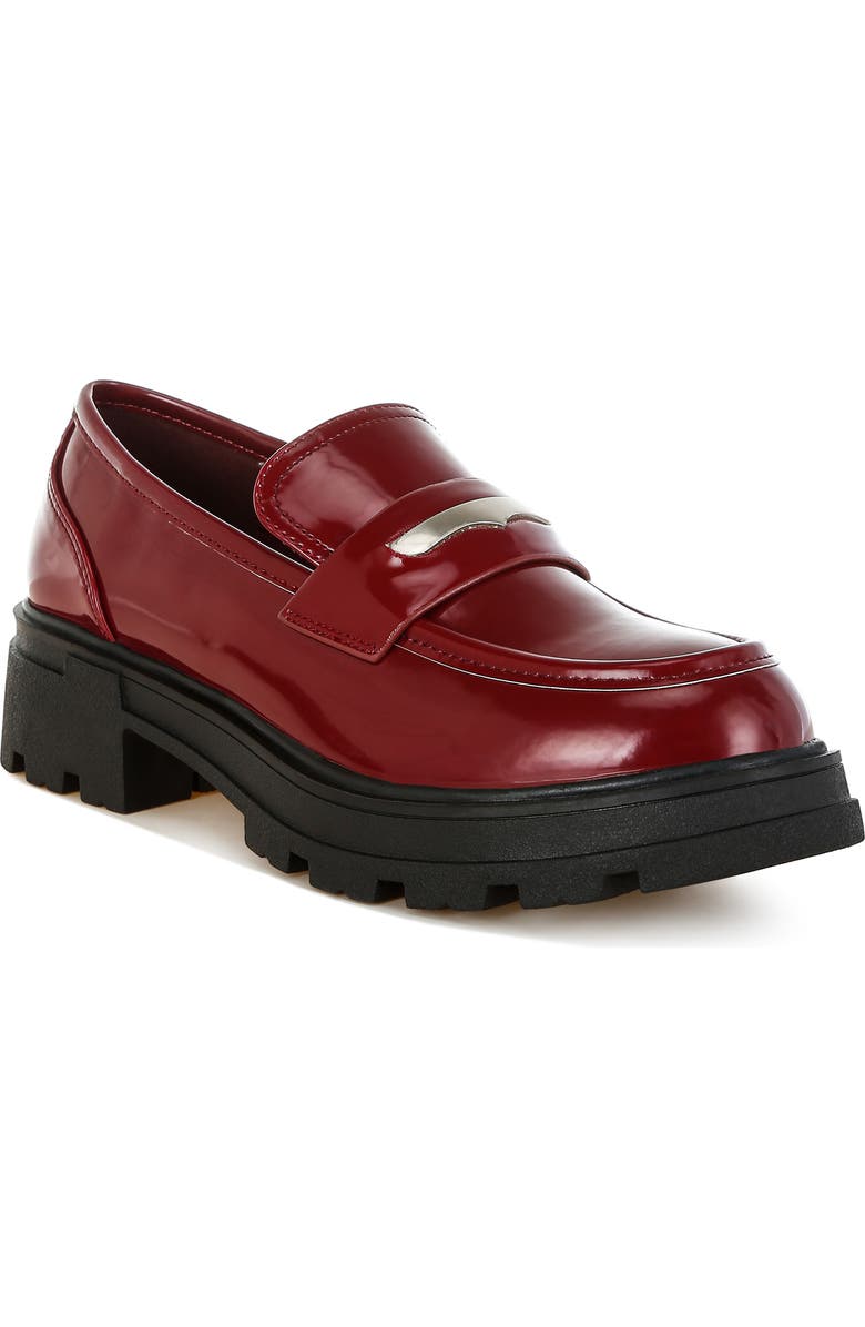 LONDON RAG Gleam Stride Loafer, Main, color, Burgundy