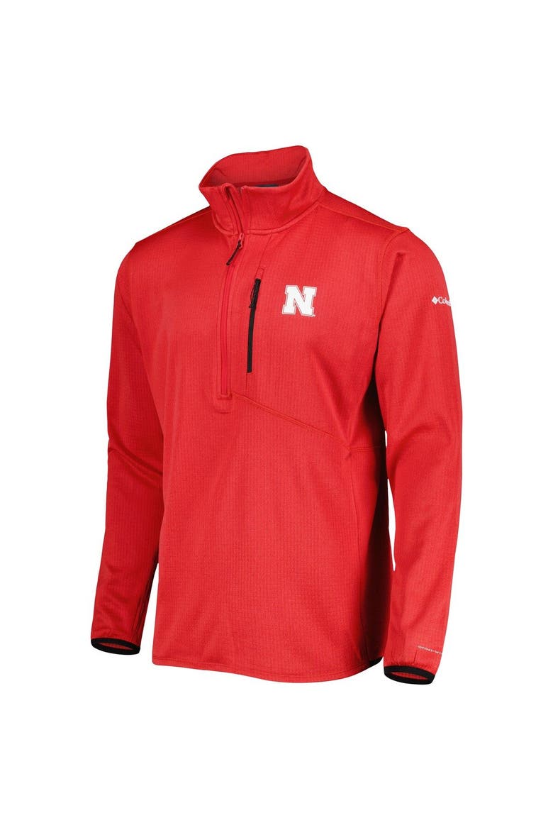 Men's Columbia Scarlet Nebraska Huskers Park View Omni-Wick Half-Zip Top, Alternate, color, Scarlet
