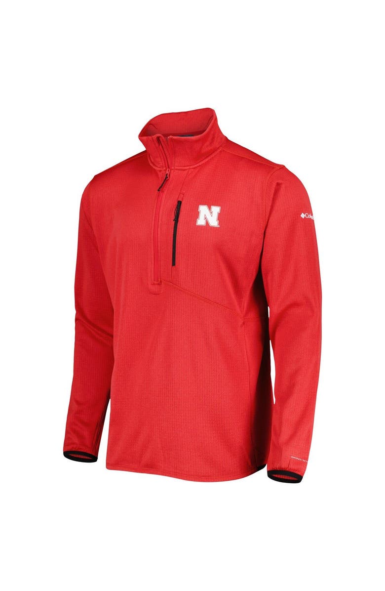 Columbia Men's Columbia Scarlet Nebraska Huskers Park View Omni-Wick Half-Zip Top, Alternate, color, Scarlet