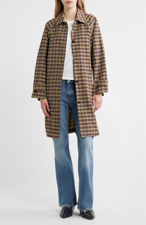 Mattie Checked Topper Coat