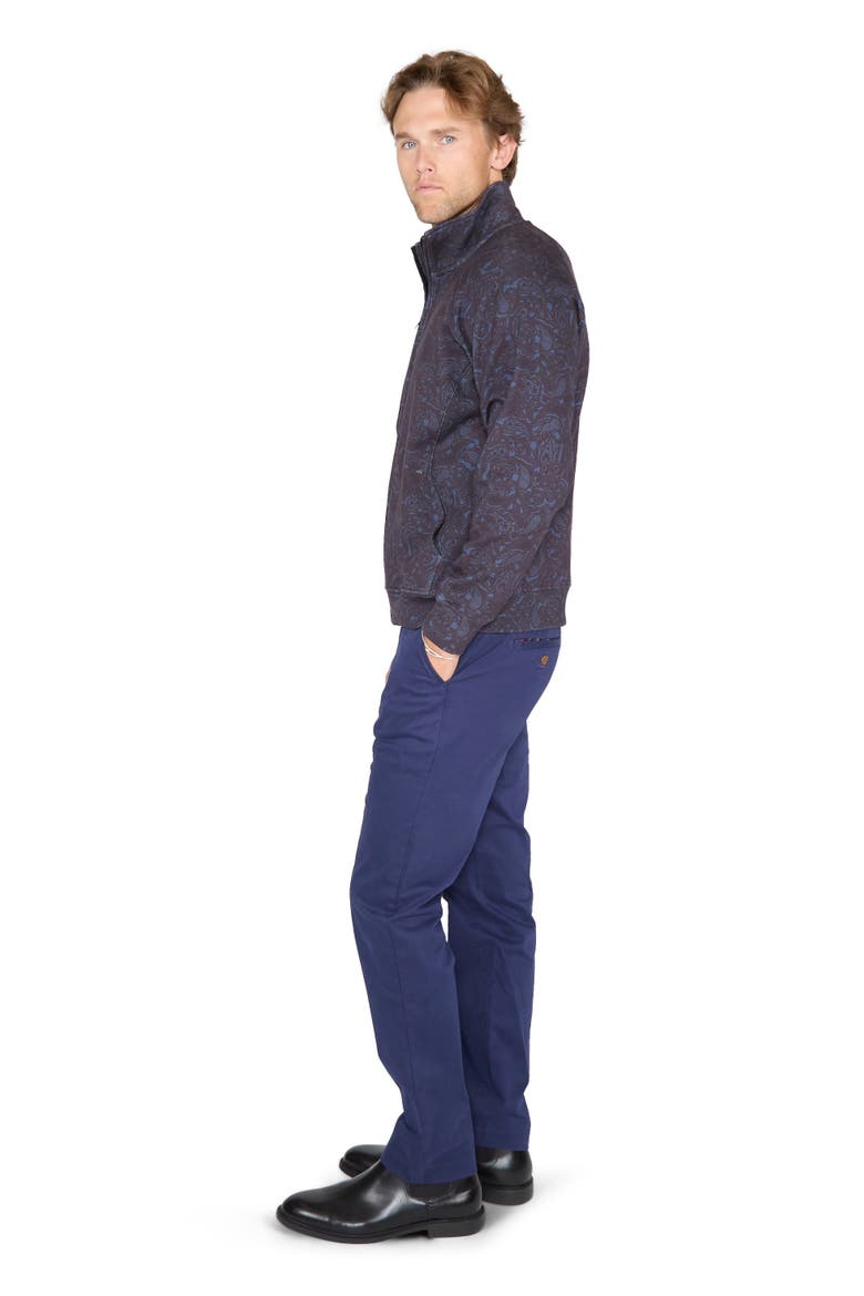 Neville Brushed Interlock Full-zip Jacket, Alternate, color, Madrid Paisley Navy