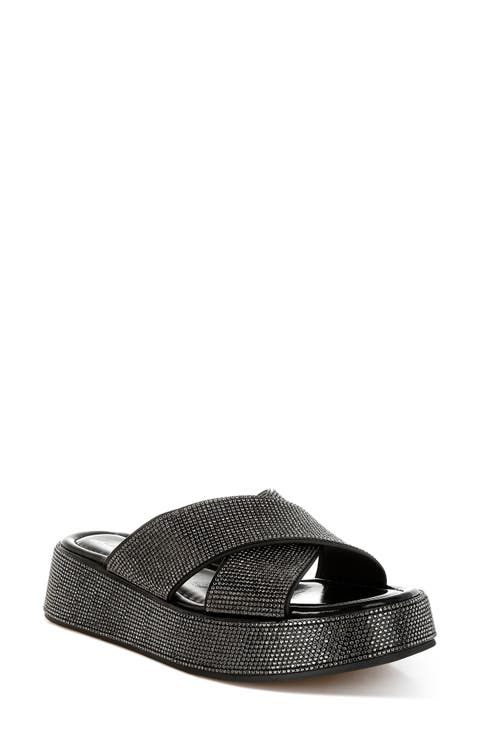 Adena Crystal Embellished Platform Sandal (Women)