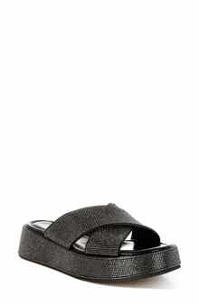 LONDON RAG Adena Crystal Embellished Platform Sandal