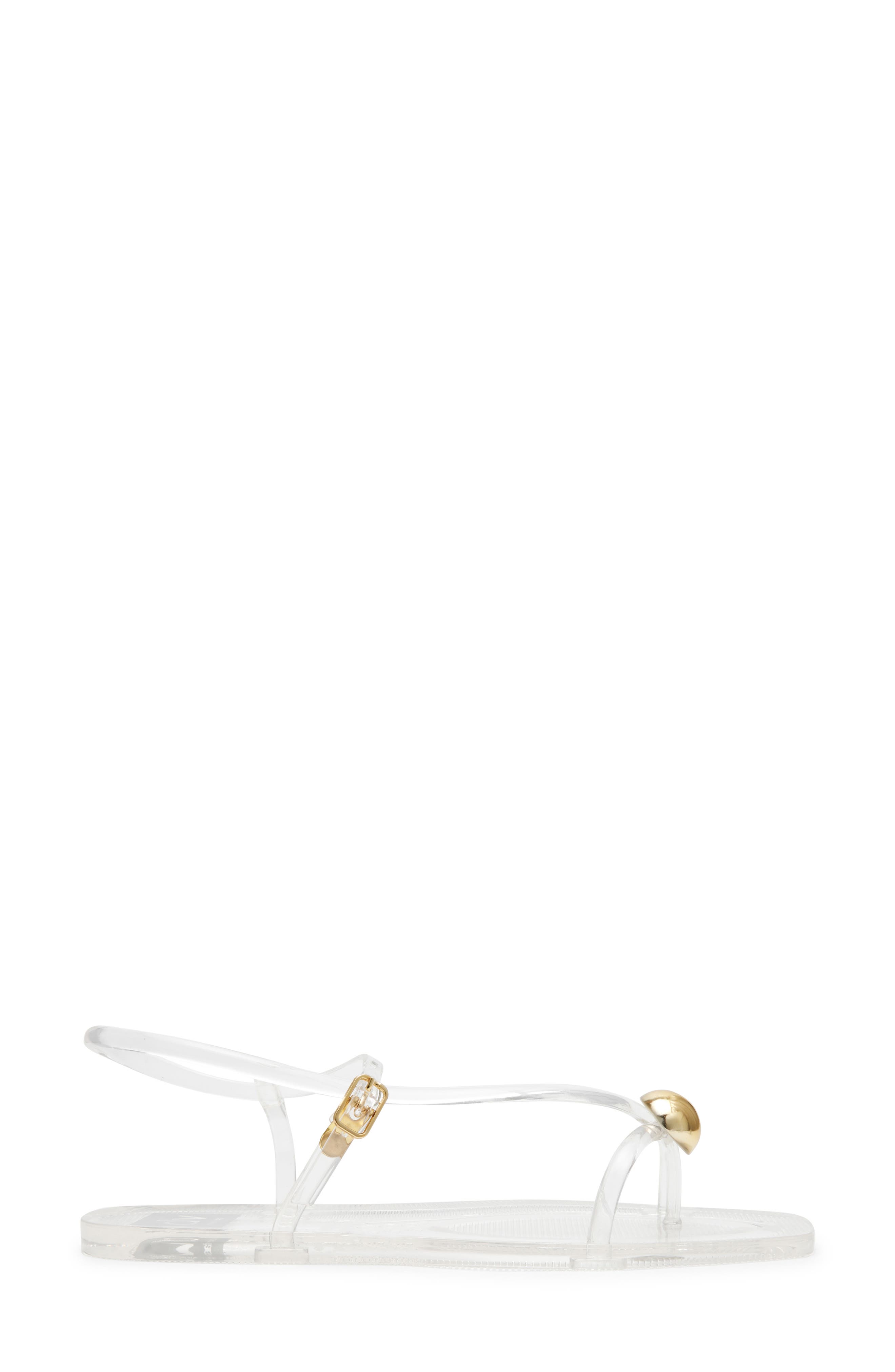 Jossie Flat Sandal, Alternate, color, CLEAR
