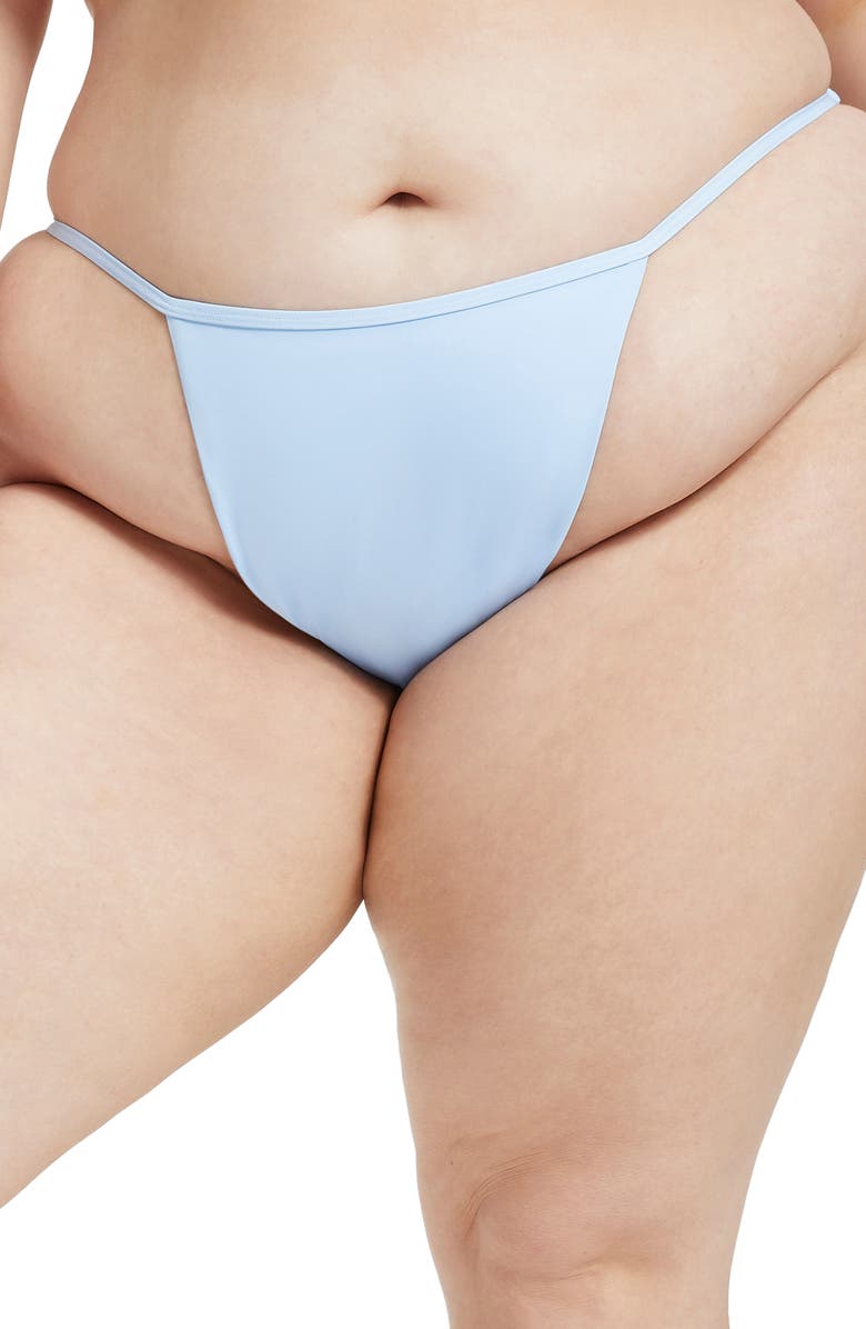 Good American Perfect Fit Matte Adjustable Bikini Bottoms, Alternate, color, 