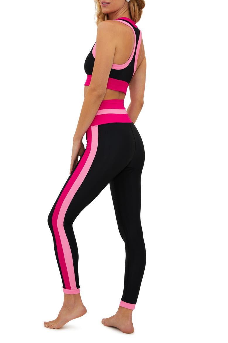 Melina Rib Colorblock High Waist Leggings, Alternate, color, AMOUR COLORBLOCK