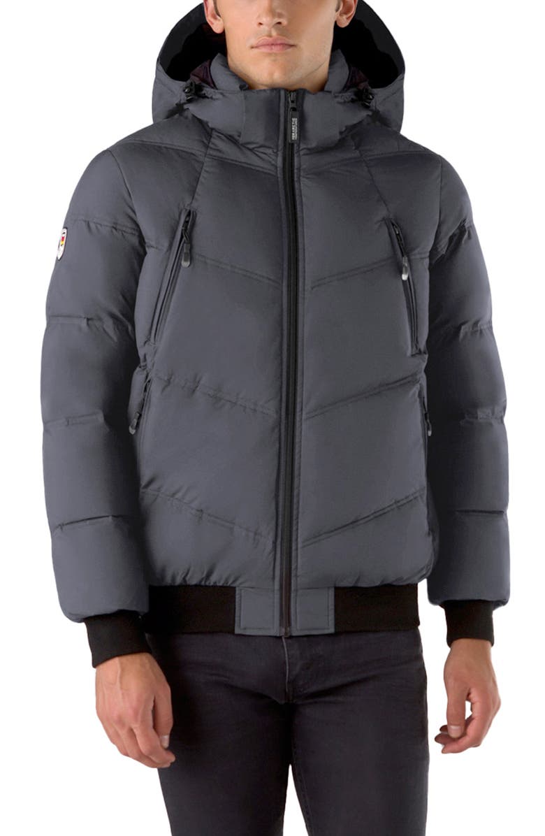Triple F.A.T. Goose Reizen Men's Down Puffer, Main, color, Charcoal