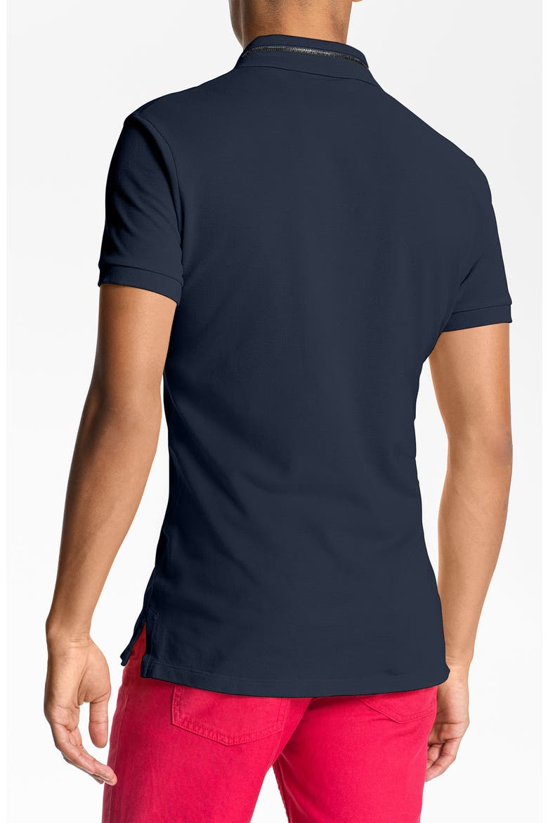 Zip Collar Polo, Alternate, color, NAVY