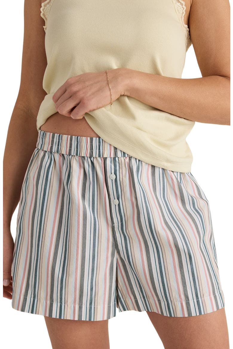 Organic Cotton Poplin Boxer Shorts, Main, color, Summer White Multi
