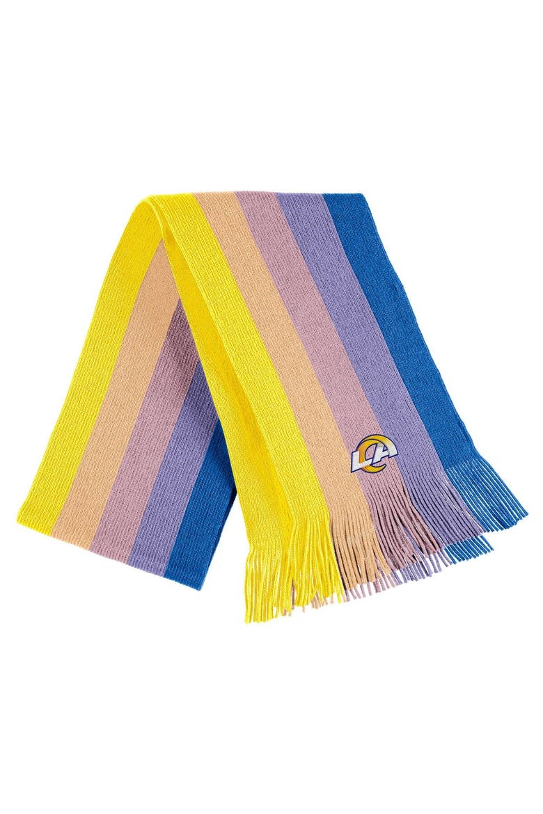 Women's WEAR by Erin Andrews Gold Los Angeles Rams Ombre Pom Knit Hat and Scarf Set, Alternate, color, Gold