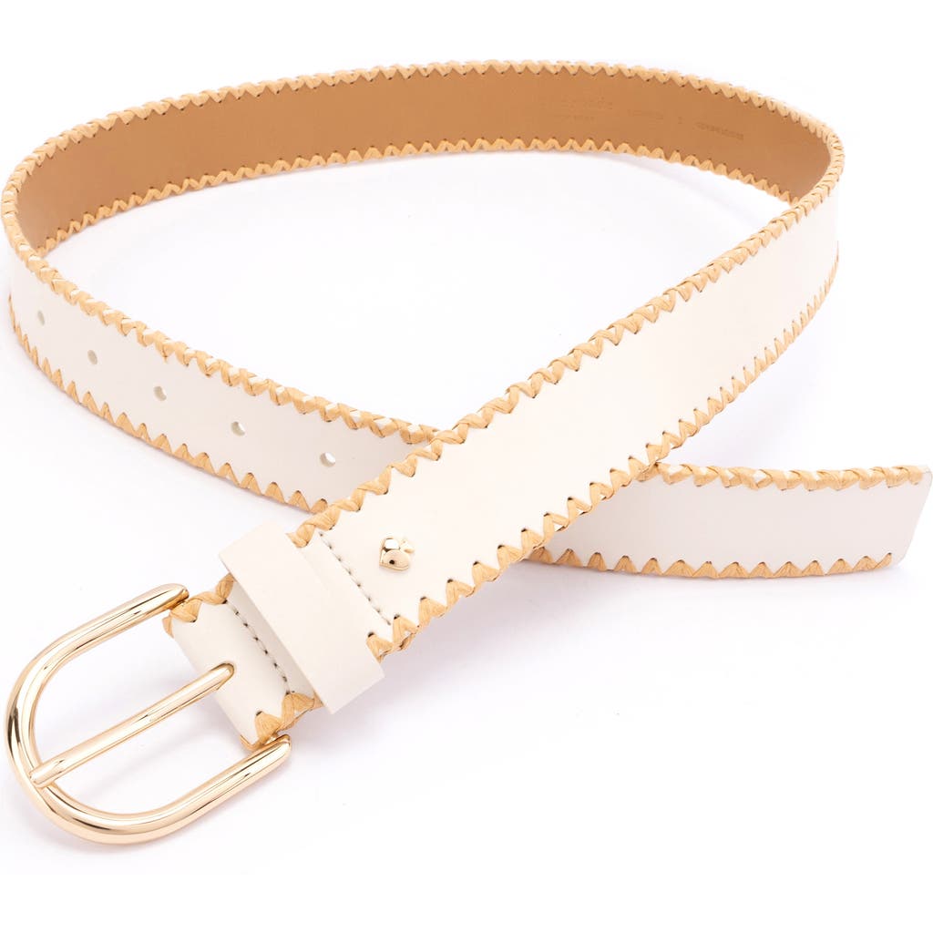 Kate Spade New York Straw Edge Leather Belt