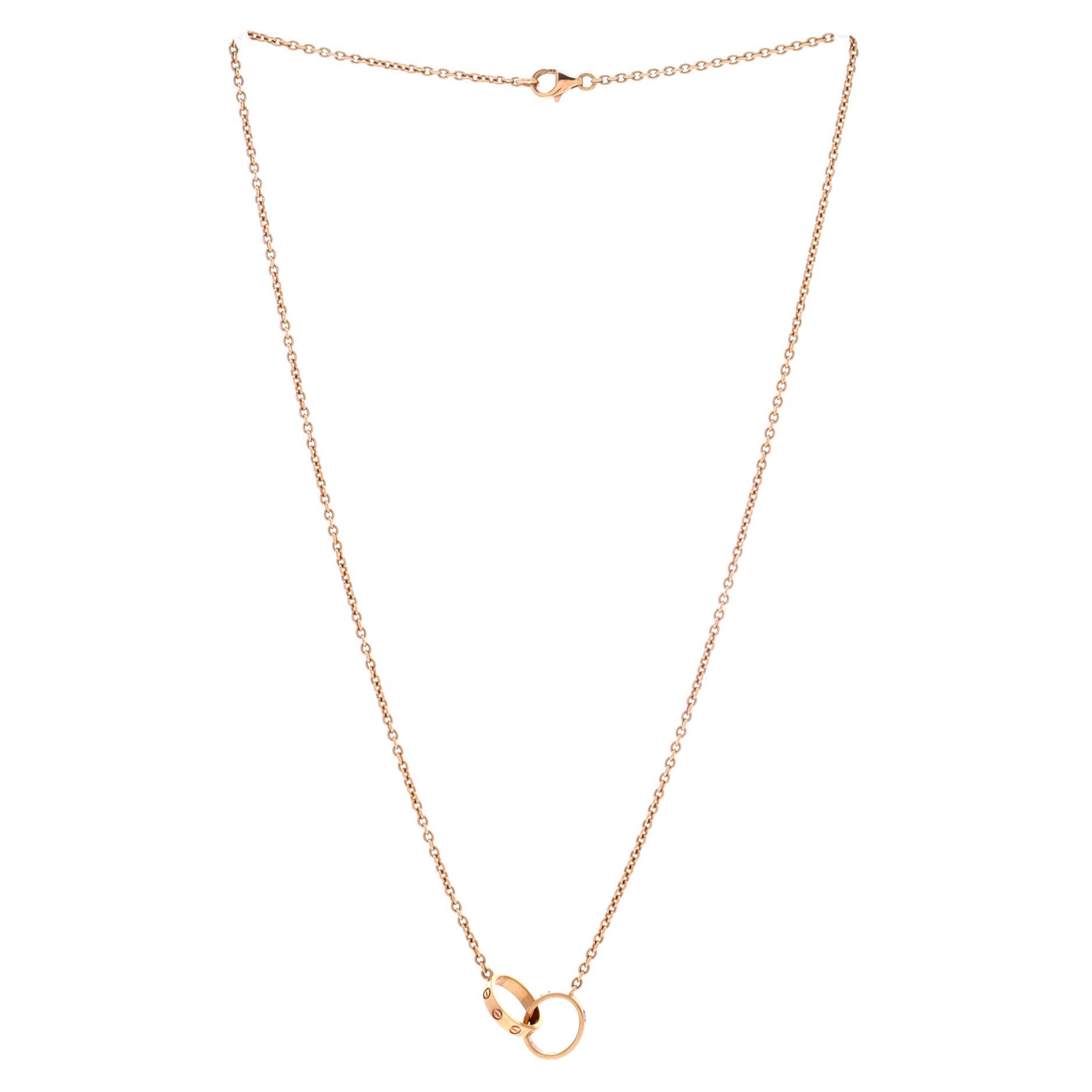 Love Interlocking Necklace 18K Rose Gold, Alternate, color, Metallic Gold