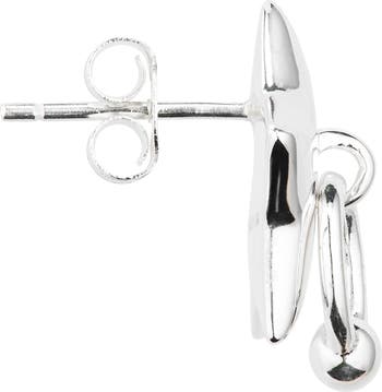 [LLOYD] 韓国ブランド☆Basic Ring Earrings New Style Zircon Platinum Earrings Fashion Simple Square