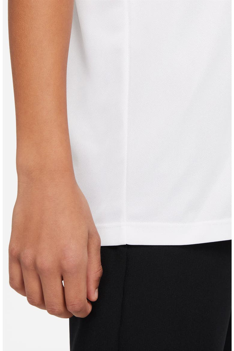 Kids' Short Sleeve Solid Polo, Alternate, color, 100 WHITE/BLACK