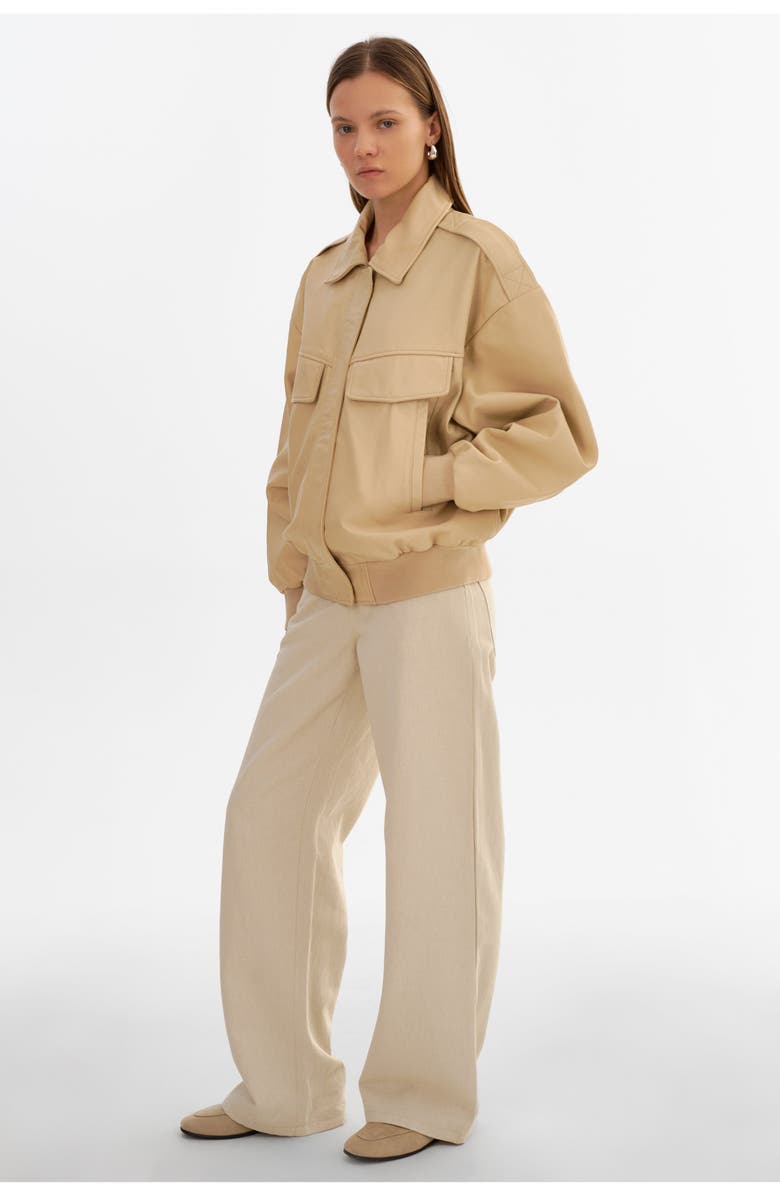 LAMARQUE Trevanna | Leather Bomber Jacket, Alternate, color, Blond