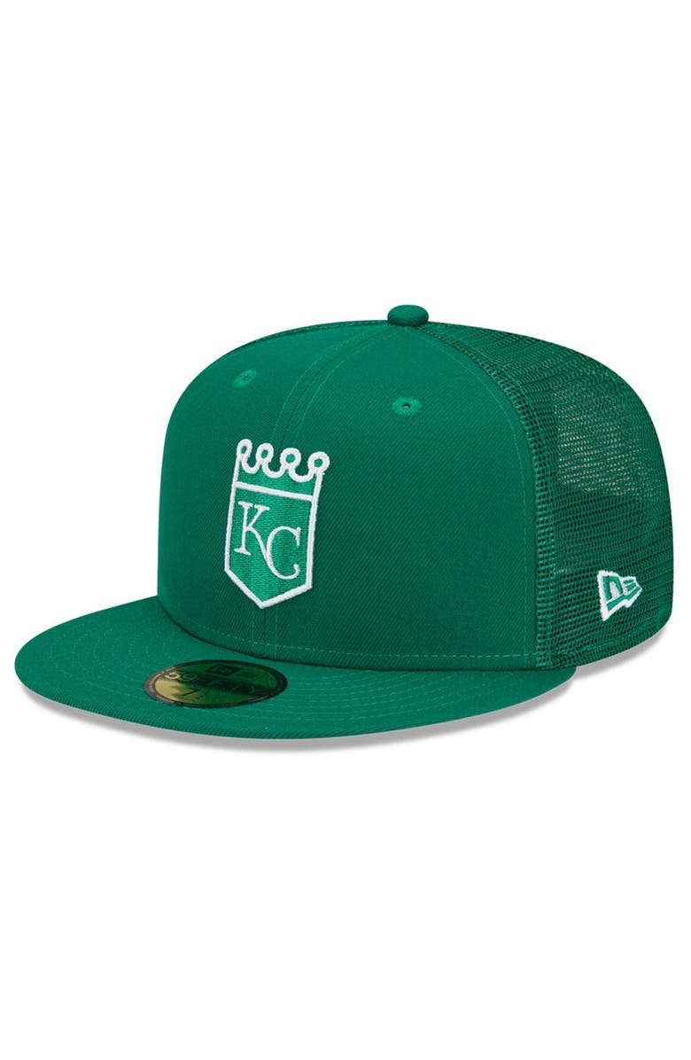 New Era Men's New Era Green Kansas City Royals 2022 St. Patrick's Day 59FIFTY Fitted Hat, Main, color, 