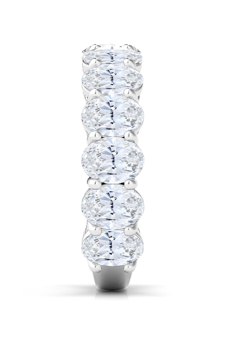 Oval Cut Lab Created Diamond Eternity Band, Alternate, color, WHITE GOLD