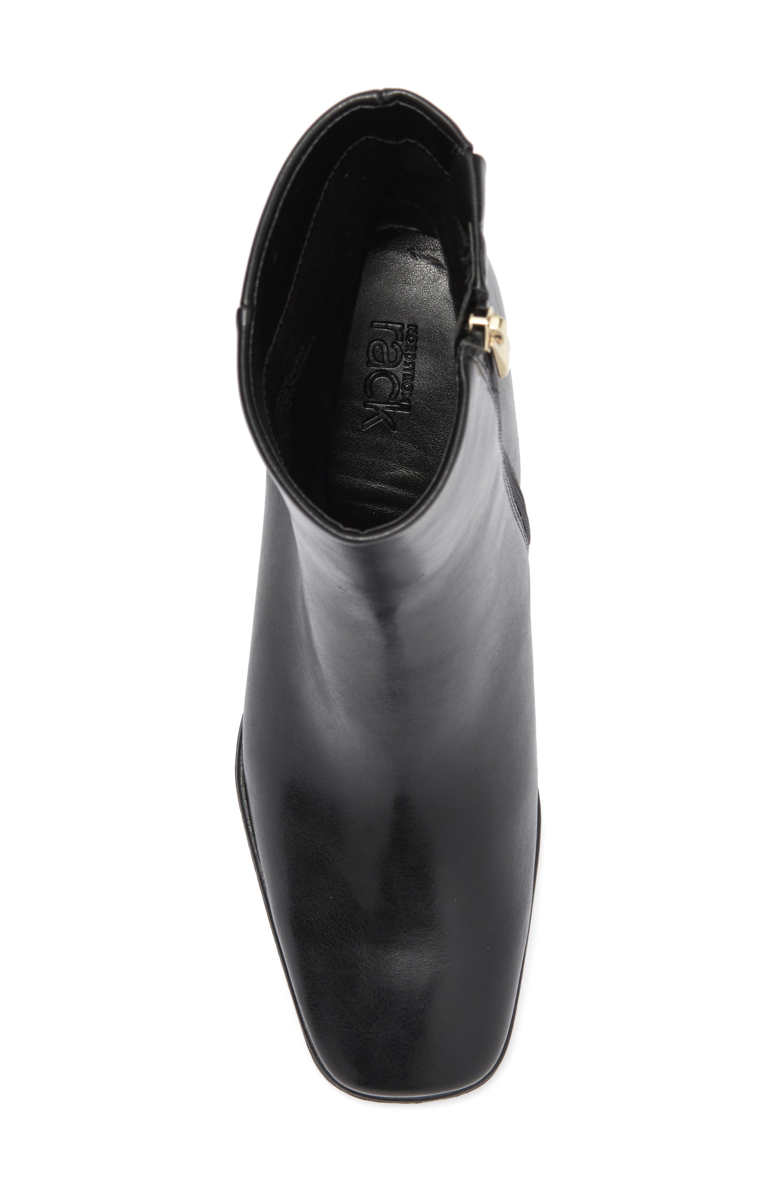 NORDSTROM RACK Normandy Block Heel Bootie, Alternate, color, Black
