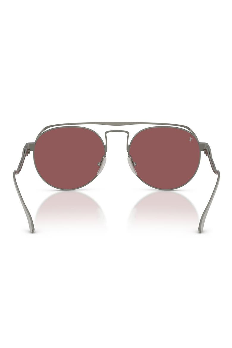 55mm Oval Sunglasses, Alternate, color, MATTE GUNMETAL / RED