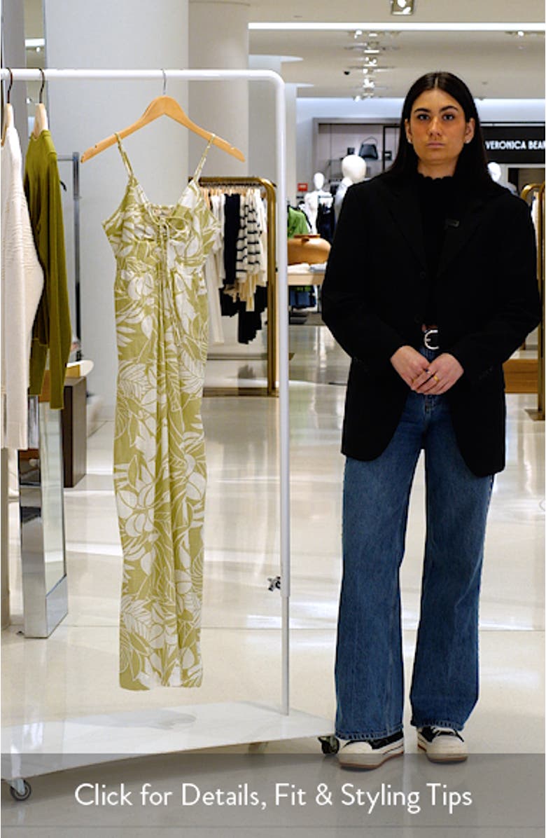 Cala Cadella Palm Print Jumpsuit, sales video thumbnail