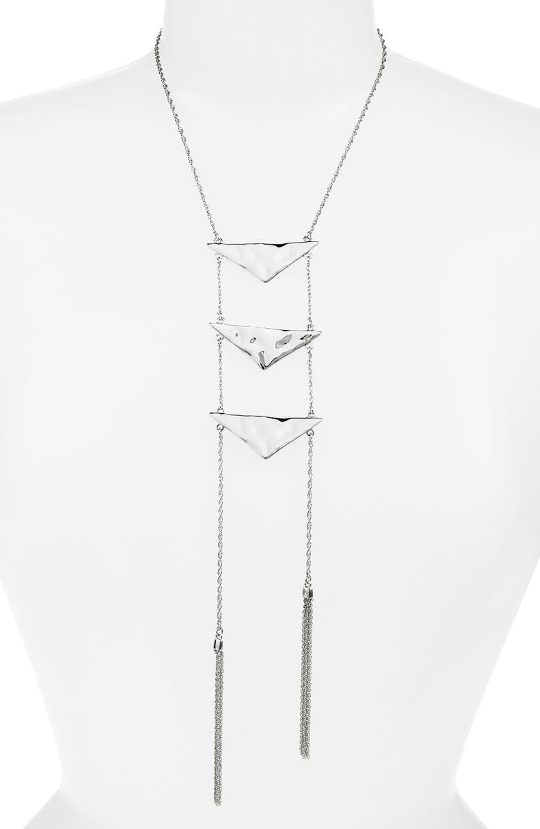 Nordstrom Triangle & Tassel Ladder Necklace, Main, color,