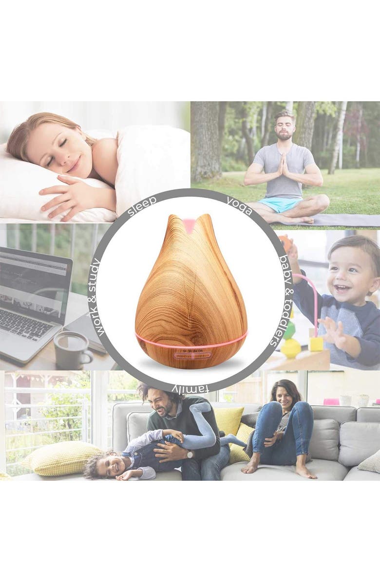 PURE DAILY CARE Ultimate Aromatherapy 400ml Essence Diffuser with Rotating Display Stand & 20 Essential Oils, Alternate, color,