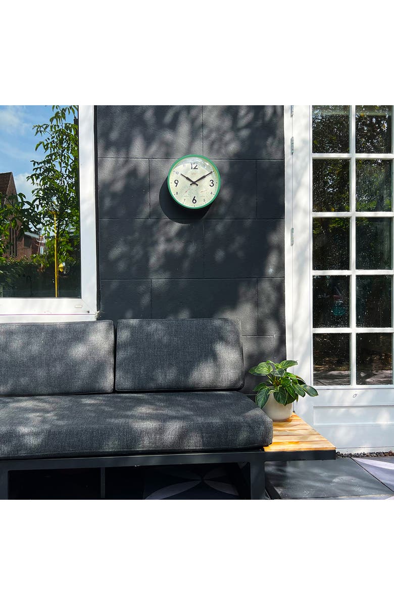 CLOUDNOLA Date & Time Wall Clock, Alternate, color, Green