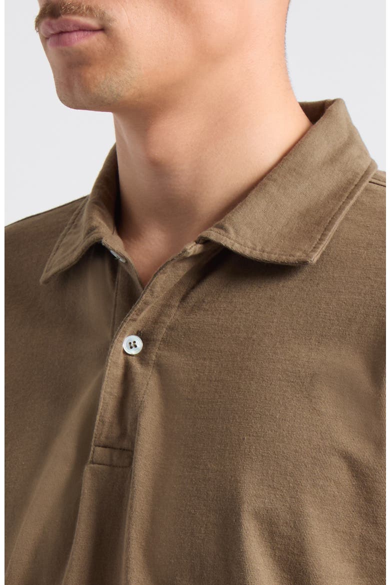 Cotton Jersey Long Sleeve Polo, Alternate, color, ARMY GREEN 400